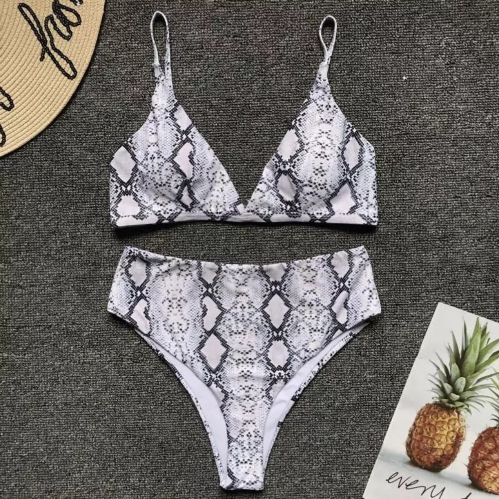 NEW Sexy Zebra Snake 2 Piece Halter Bikini Set - Picture 5 of 8